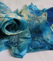 Валяный шарф – Синее море