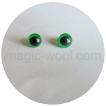 глазки для игрушек глазки 9мм ярко зеленые