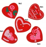 пуговицы декоративные пламенное сердце