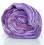 Леденец - 18 мкм меринос+шелк tussah фиолетовая симфония