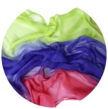 шарфы шелковые окрашенные однотонные и с переходами мультиколор 003
