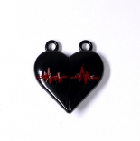 подвески, кулоны магнітна підвіска у формі серця для закоханих чорна