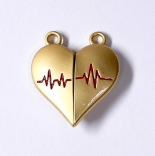 подвески, кулоны магнітна підвіска у формі серця для закоханих золота