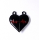 магнітна підвіска у формі серця для закоханих чорна